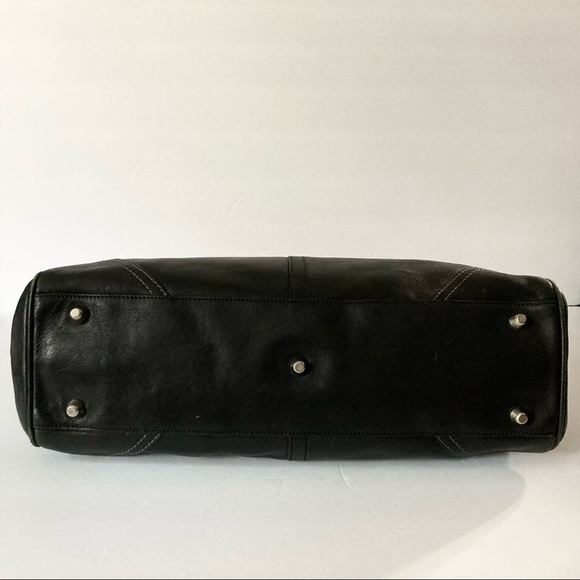 COACH Hamptons Satchel F08A71 Black Leather Bag - Picture 9 of 16